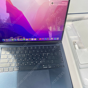 맥북에어 M2 13인치 미드나잇8램 256GB 풀박스