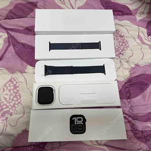 애플워치10 제트블랙 46mm 잉크스포츠루프