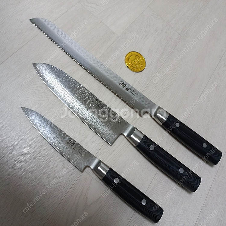 약셀 젠 리얼 다마스커스칼세트 미사용품--0