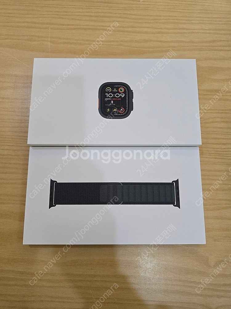 애플워치울트라2블랙49mm 다크그린알파인루프L 자급제미...--1