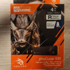 (미개봉) SSD 씨게이트 파이어쿠다 530 히트싱크 M.2 NVMe (4TB)
