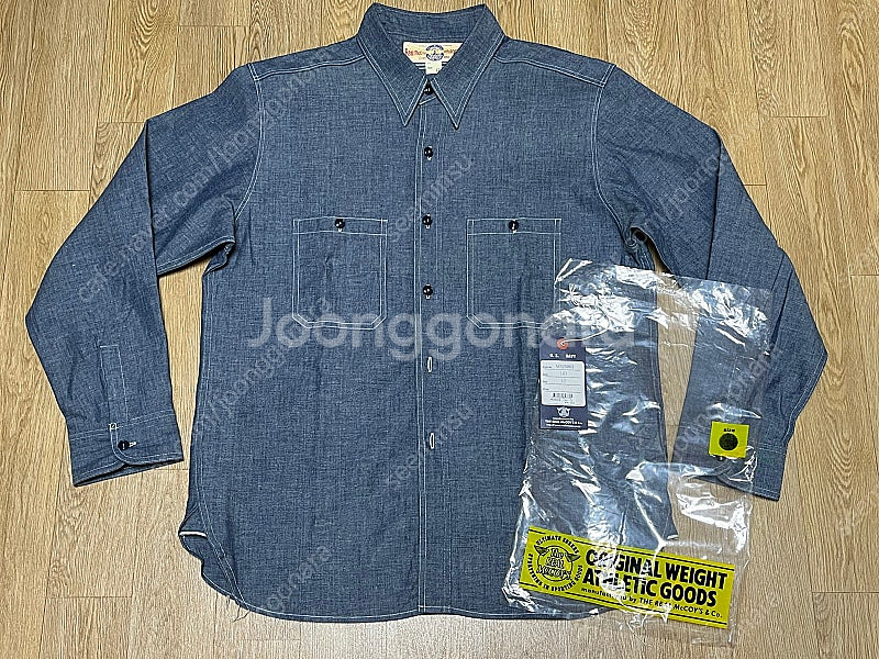 [XL] 리얼맥코이 25SS 샴브레이 셔츠 새제품--0