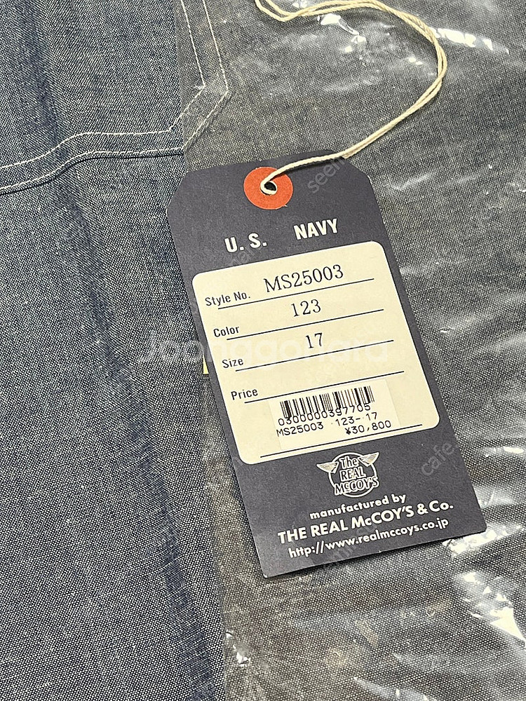 [XL] 리얼맥코이 25SS 샴브레이 셔츠 새제품--1