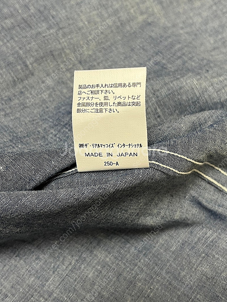 [XL] 리얼맥코이 25SS 샴브레이 셔츠 새제품--4