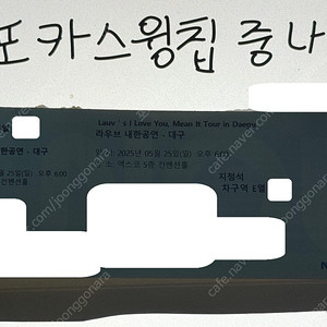 <최저가,실물보유> 라우브 내한 공연 지정석 2연석