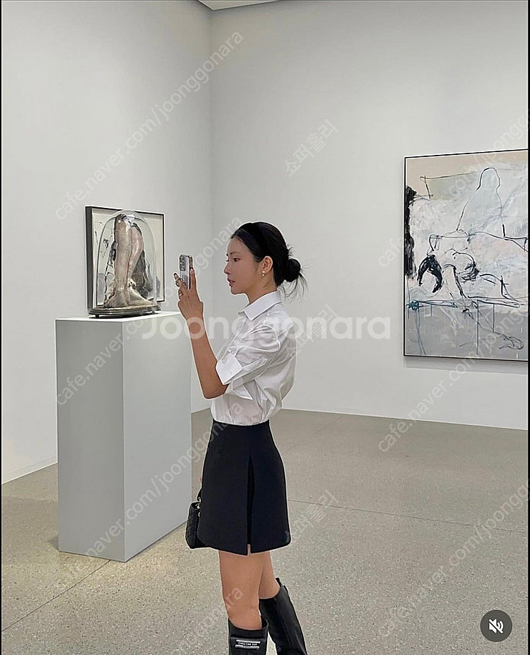 꿀소잉 큐롯팬츠스커트 미착용 새제품 블랙 M 사이즈--4