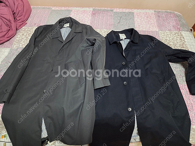 탑텐 남성 코트 네이비 그레이--1