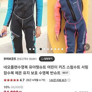 네오플랜 유아 웻슈트