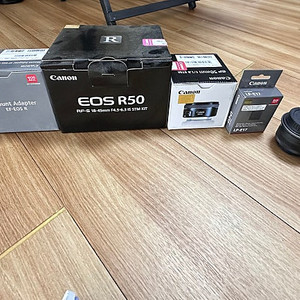 캐논 r50 18-45 , ef 50mm 베터리 2개