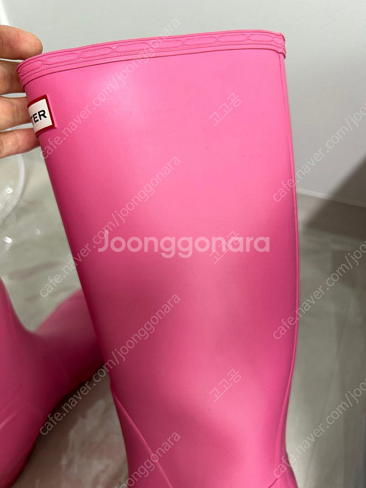 헌터 레인부츠 오리지날 톨 핑크 EU38/ UK5 24...--7