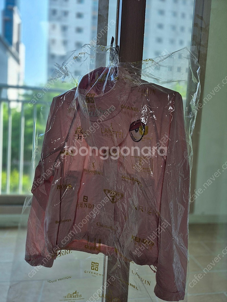 말본 핑크 골프 바람막이 85 사이즈+모자--0