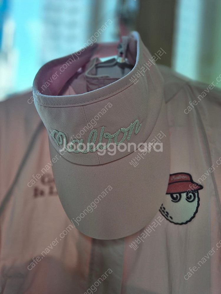 말본 핑크 골프 바람막이 85 사이즈+모자--2