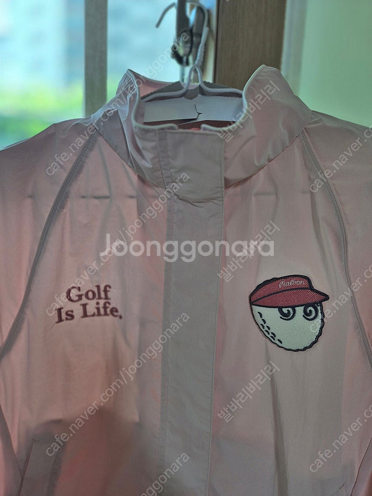 말본 핑크 골프 바람막이 85 사이즈+모자--4