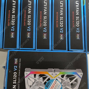 리안리 유니팬 SL120 V2 화이트 정방향,리버스 일괄 팝니다.
