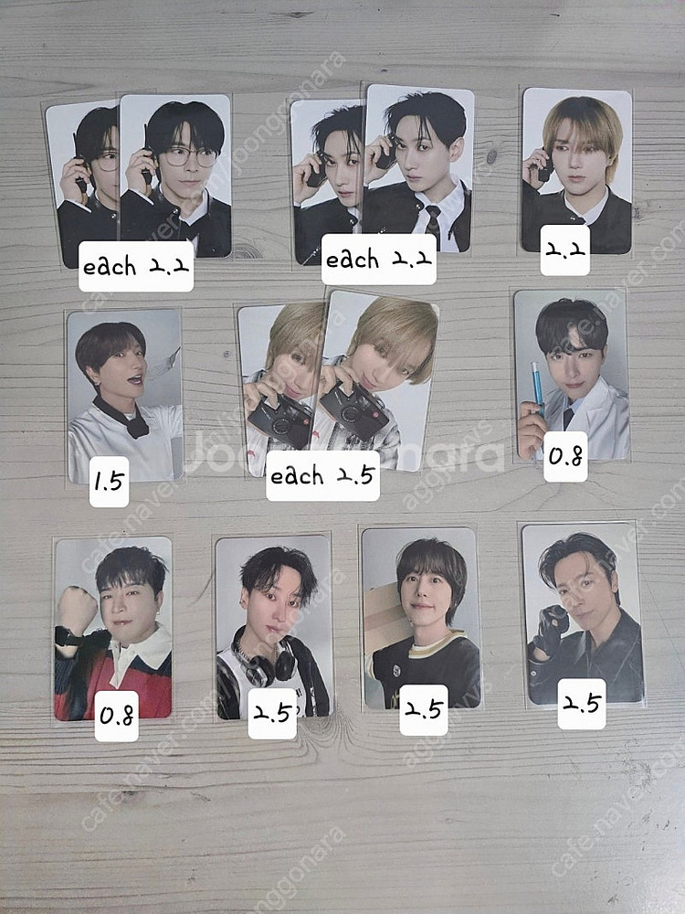 슈퍼주니어 슈퍼레코즈 md 런치백 로즈데이 포카 등 판...--3