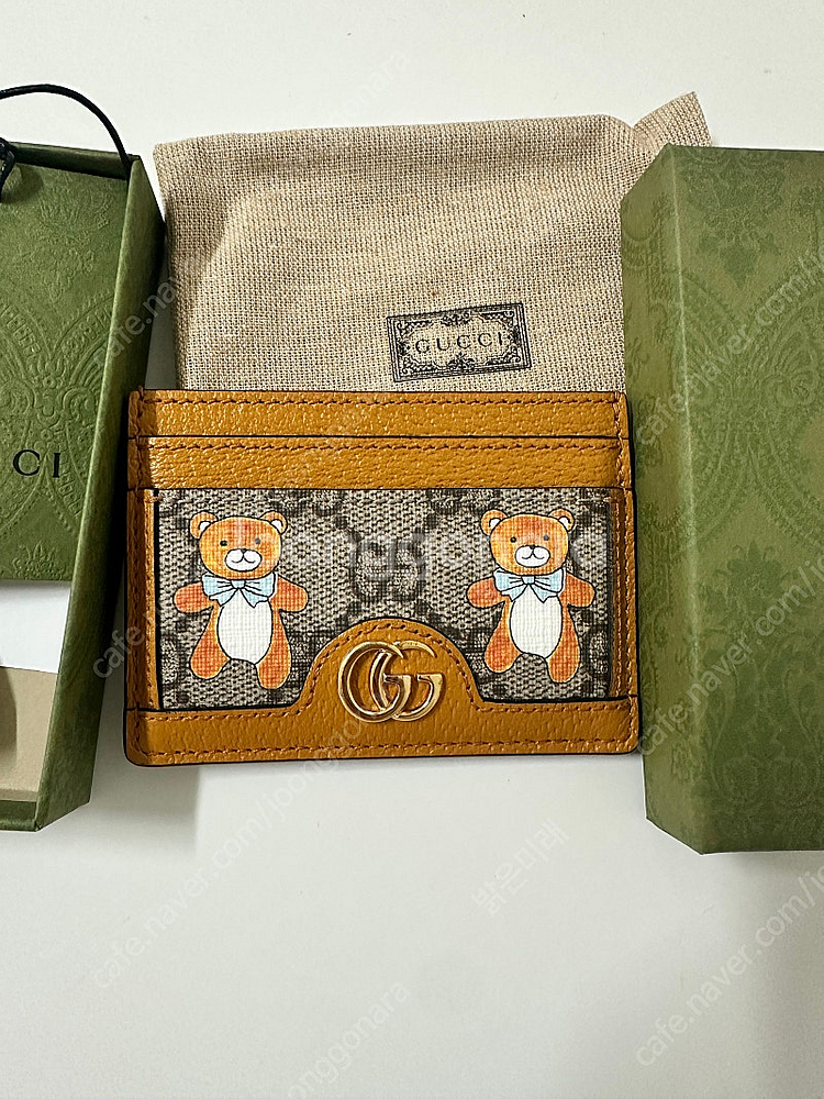 구찌 카이콜라보 카드지갑 곰돌이--0