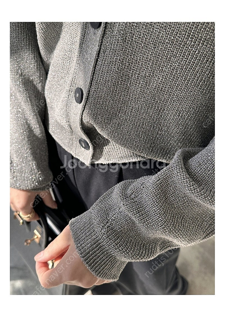 오브 홀가먼트 글리터 가디건--1