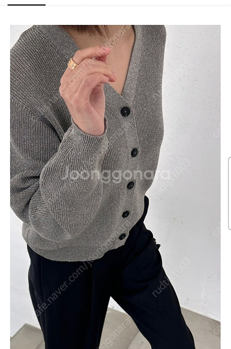 오브 홀가먼트 글리터 가디건--3
