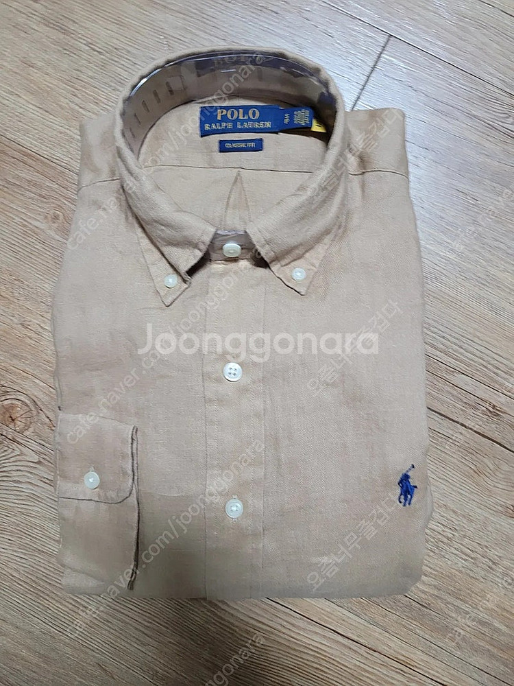폴로 린넨셔츠 팝니다 클래식s사이즈 베이지색상--0
