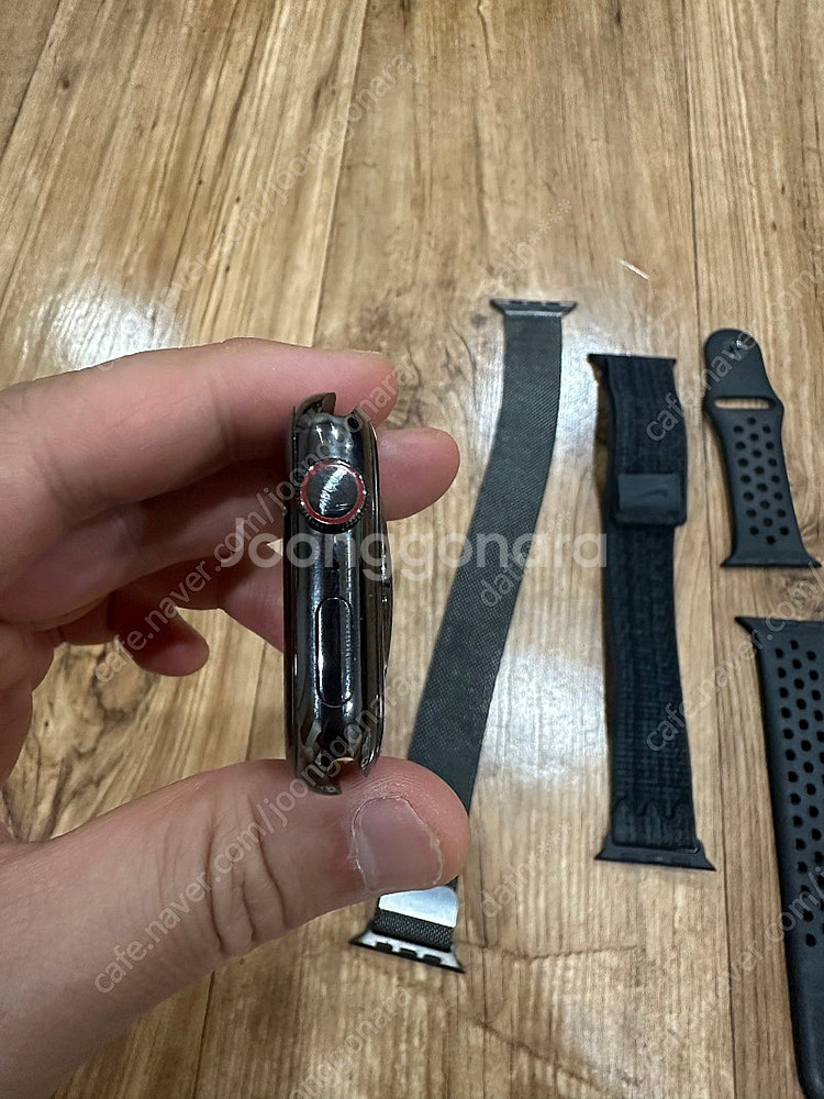 애플워치8 스테인리스 그래파이트 45mm--3