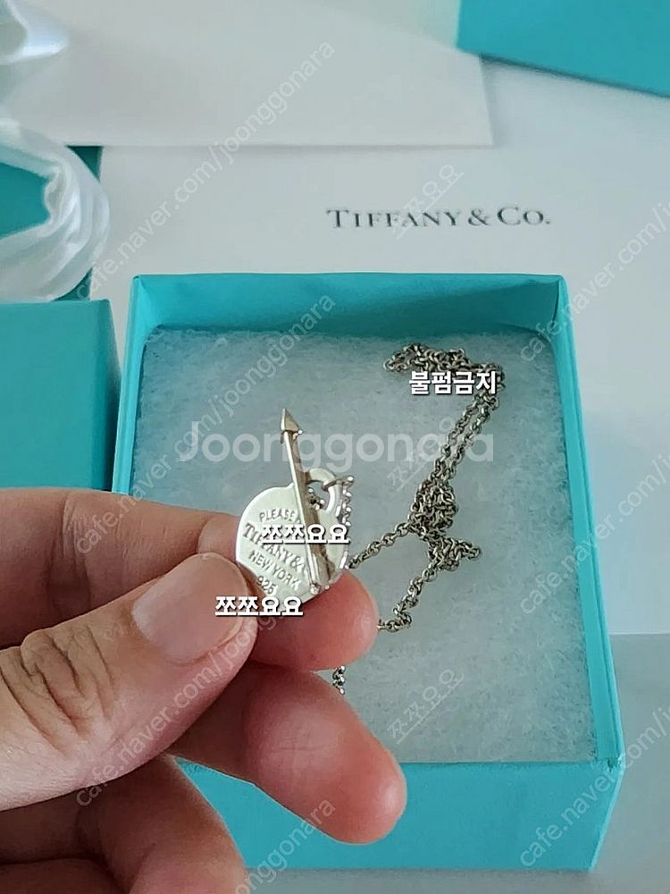 티파니앤코 러브스트럭 하트 태그 펜던트 목걸이& 귀걸이...--7