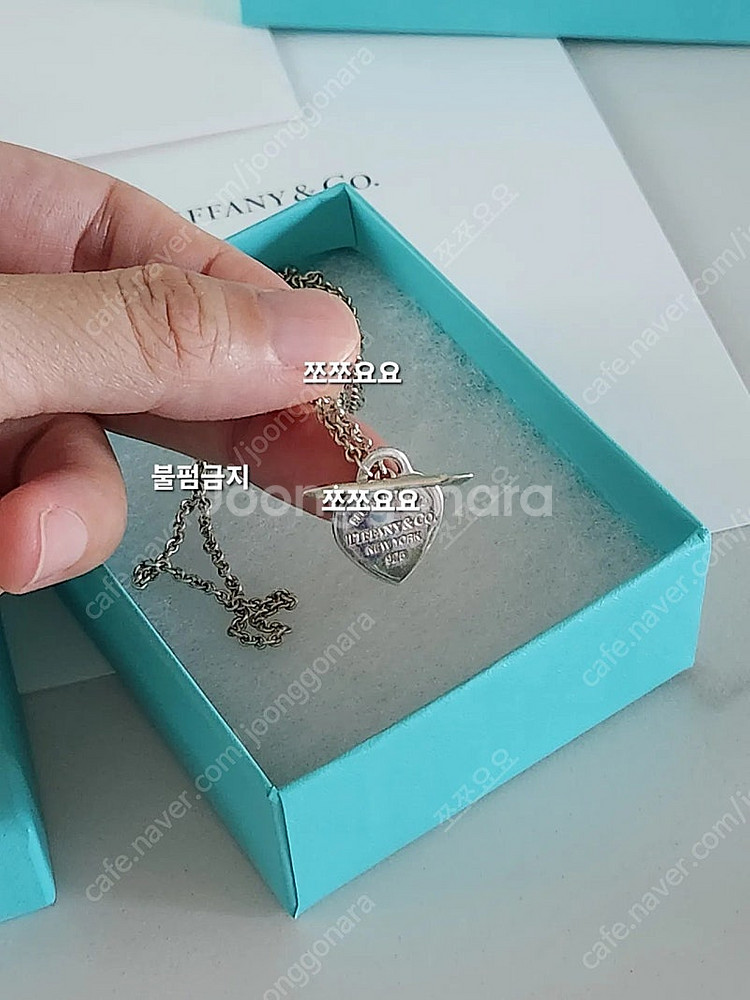 티파니앤코 러브스트럭 하트 태그 펜던트 목걸이& 귀걸이...--8