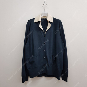 한섬 시스템 22FW 배색 카라 루즈핏 가디건 90F사이즈