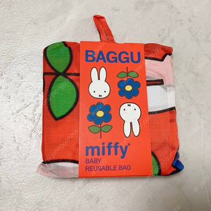 baggu 바쿠 미피 프렌즈, 미피 플라워 장바구니 베이비 사이즈 미사용 새제품