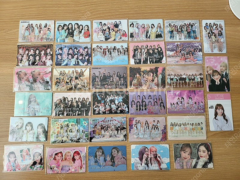 아이즈원(김채원위주)pvc카드.교통카드.포토카드 일괄판...--0