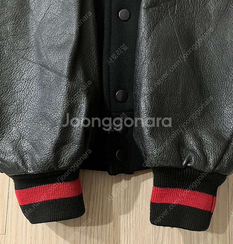 90's 폴로 랄프로렌 울 소가죽 바시티 자켓--6