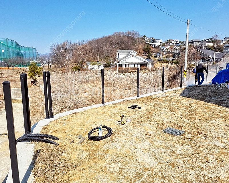 울타리 펜스 철제 휀스 철재 도어 담장 가림막 설치 합...--4
