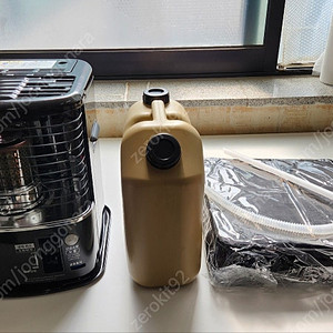 알라딘 반사식 캠핑 등유 난로+미즈호 제리캔