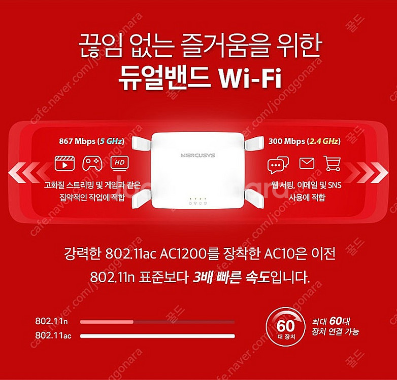 AC10 유무선 공유기 2G, 5G--3