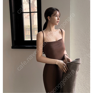 새상품) 더마농 아덴 슬리브리스 드레스 원피스 코코아브라운 라플라