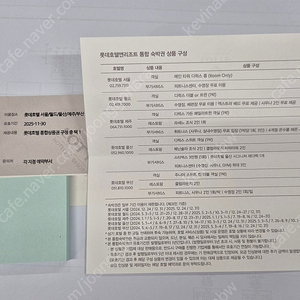 롯데호텔 통합 숙박권 팝니다.(서울, 월드, 제주, 울산, 부산)