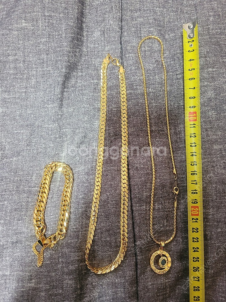 18KGP 목걸이2점 팔찌1점 일괄로 팝니다--0