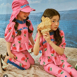 베베베베 장미 래쉬가드 L + 모자