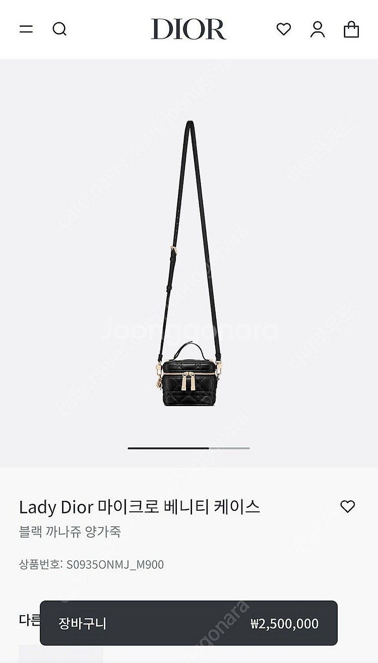 디올 레이디디올 마이크로 베니티 케이스 백--9