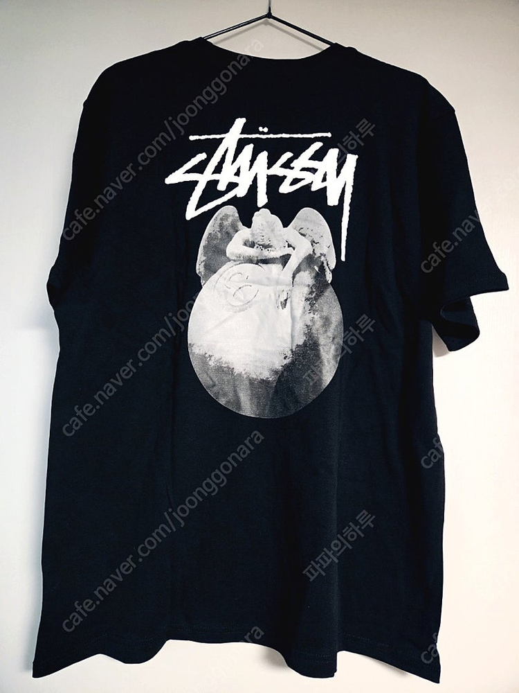 스투시 8볼 엔젤 블랙 반팔티 XXL 새상품--0