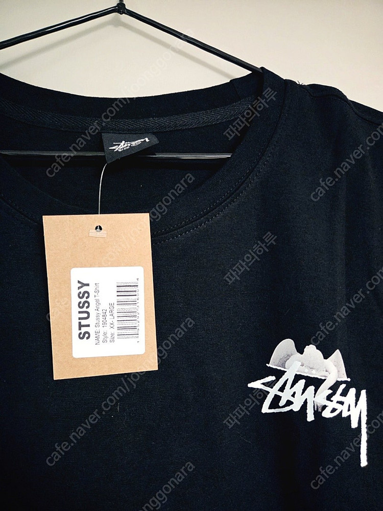 스투시 8볼 엔젤 블랙 반팔티 XXL 새상품--2