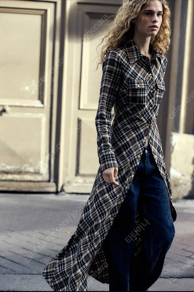zara 자라 체크 셔츠 스타일 원피스 109900-49900 택있는 새상품--2