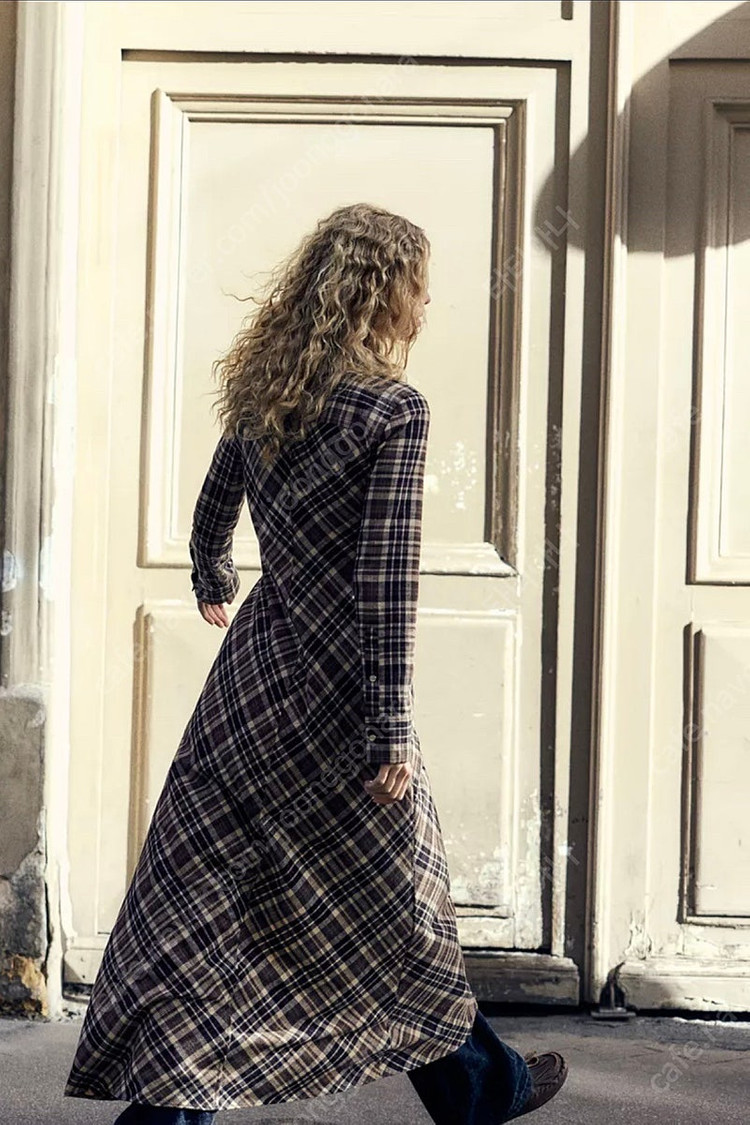 zara 자라 체크 셔츠 스타일 원피스 109900-49900 택있는 새상품--4