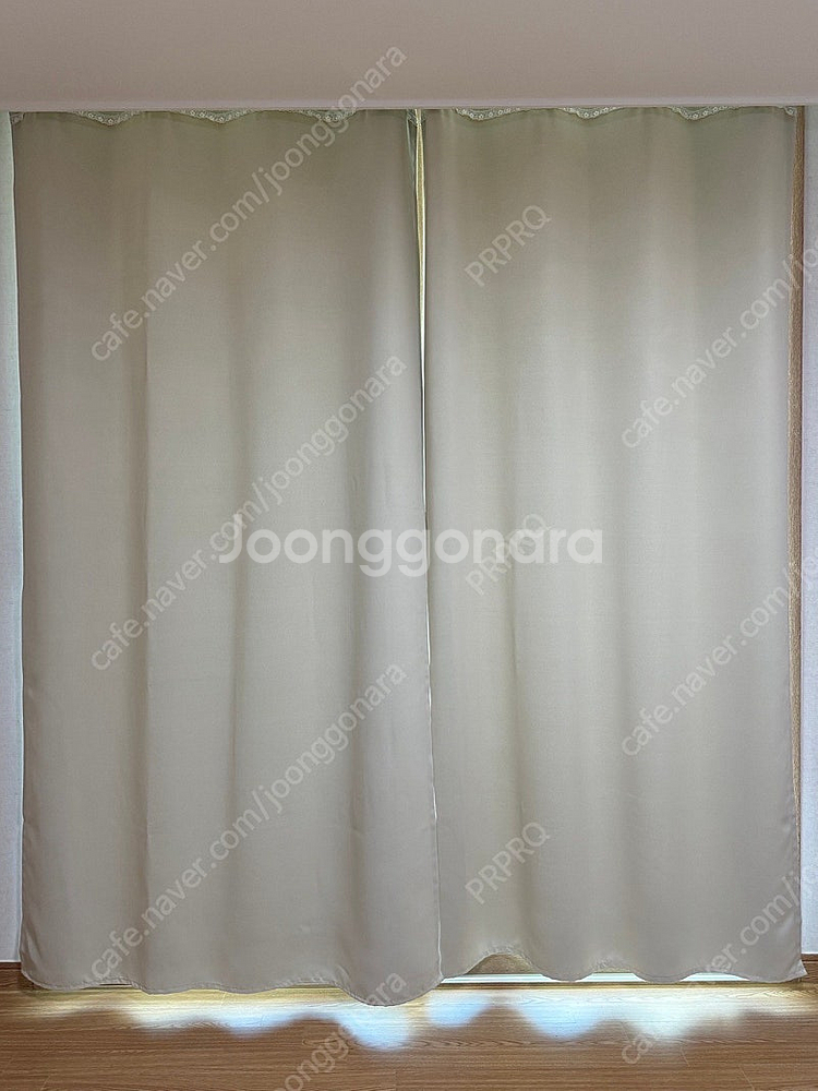 까르데코 디망쉬 긴창용 암막커튼 비스킷 2장, 커튼봉 ...--1