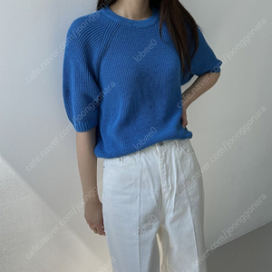 [새상품] 오브오브 반팔 니트 블루 오브오브 ALLEN RAGLAN KNIT