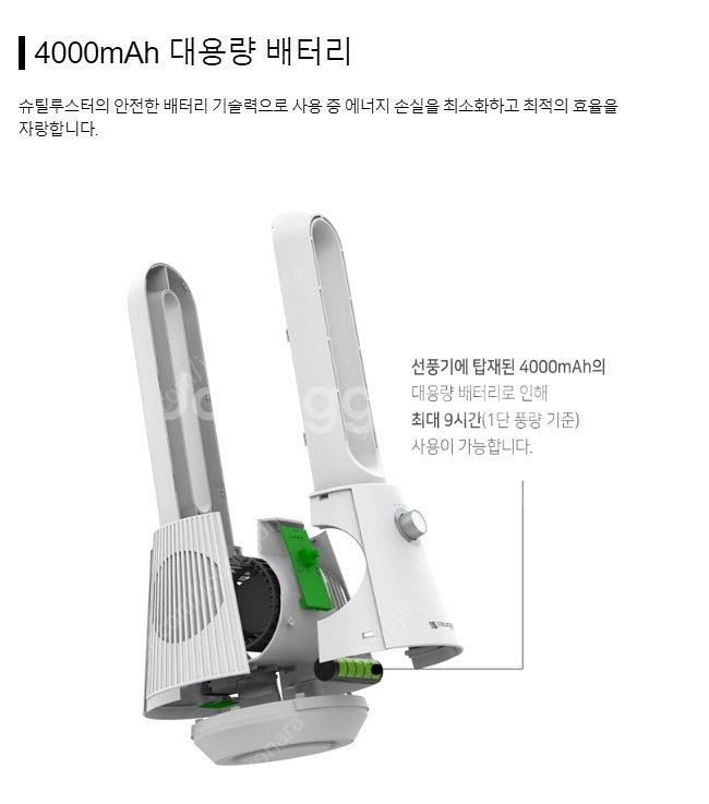 [미사용새상품] 슈틸루스터 날개없는 선풍기 (USB선풍...--6