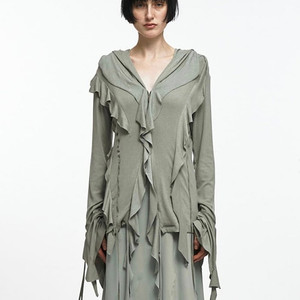 nache RUFFLE HOODIE SHIRT jade 러플 후디 셔츠 팝니다 :)