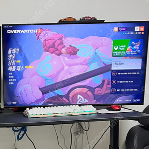 43인치 4k QLED 삼성 티비 팝니다 ( 모니터로 사용가능) 모니터암 서비스 kq43qt60afxkr