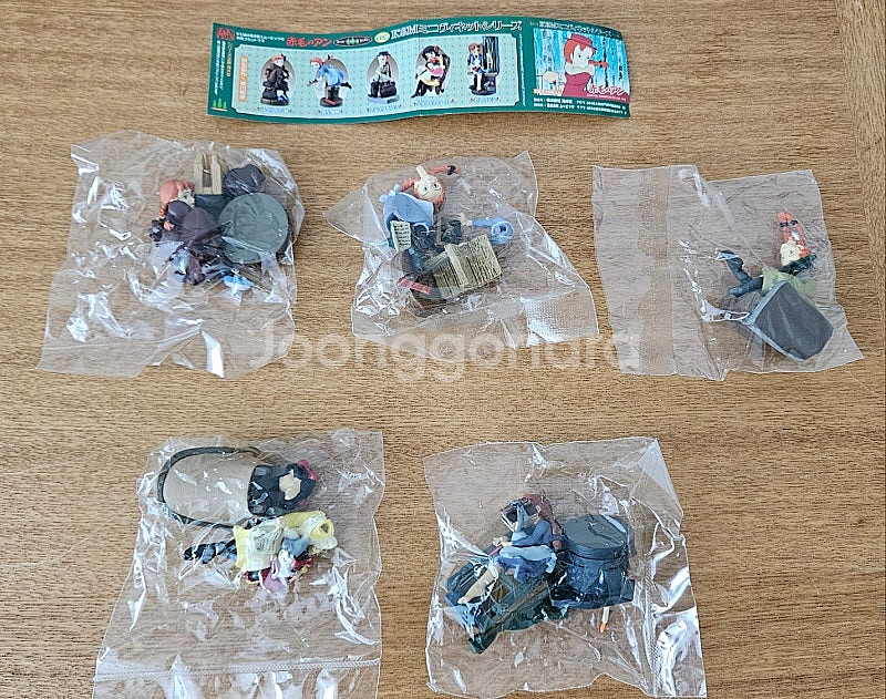 <미개봉 새상품> 빨강머리앤 피규어 5종 세트. 고전완...--0