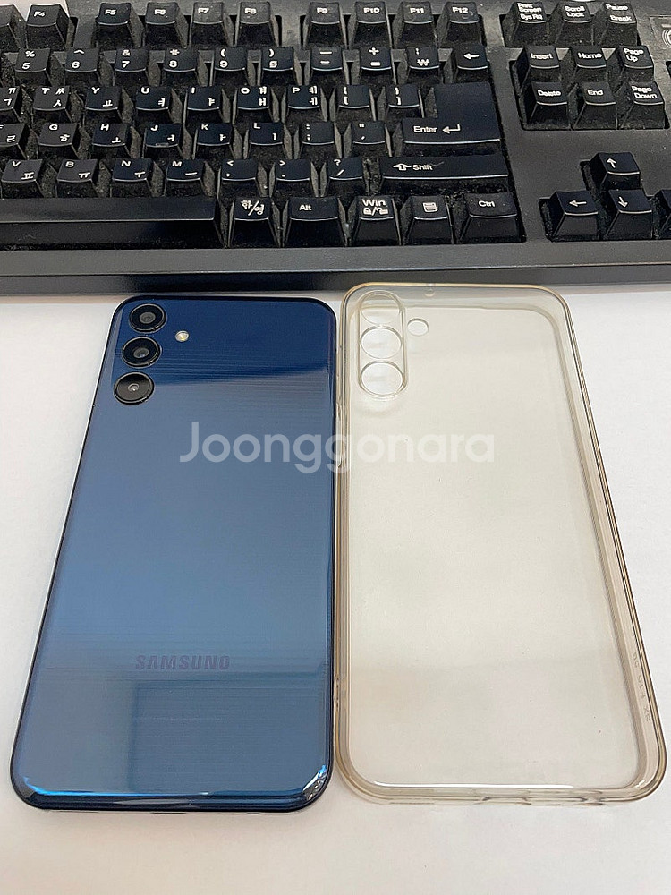 갤럭시M15 와이드7 블루 128GB 무잔상 상태좋은 ...--0