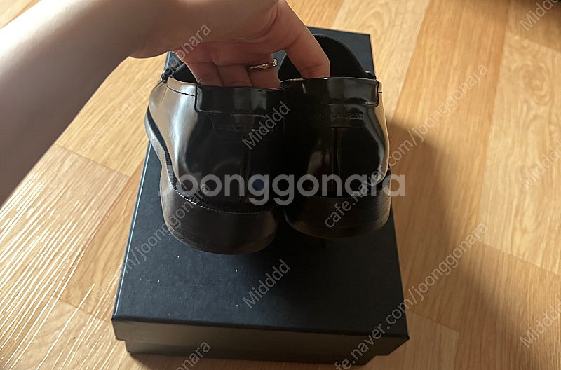 생로랑 블랙 페니로퍼 37--3